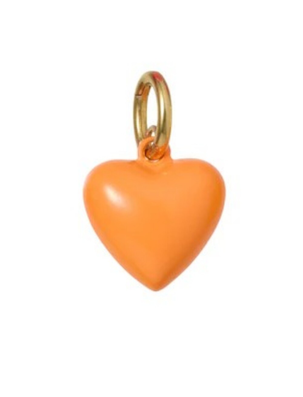 Roxanne Assoulin Orange Heart Charm Pendant